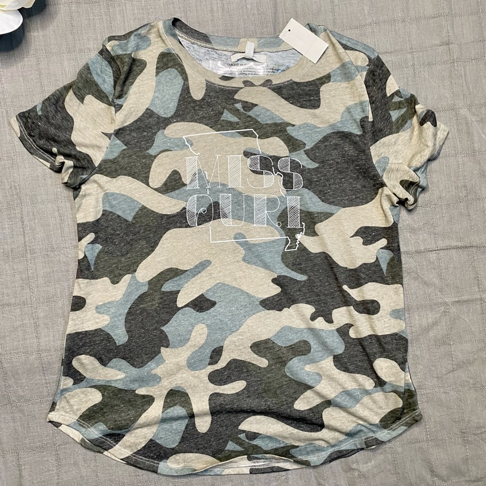 Cute Camouflage Missouri soft tshirt short sleeve